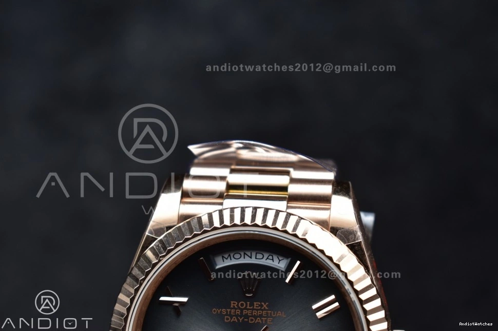 904L Bracelet (Gain President 711 Dial Best RG Weight) 40 Steel QF Edition Ombre DayDate V4 Soft Slate on A2836 0421